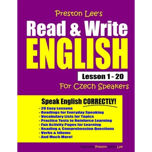 Preston Lee's Read & Write English Lesson 1 - 20 For Czech Speakers