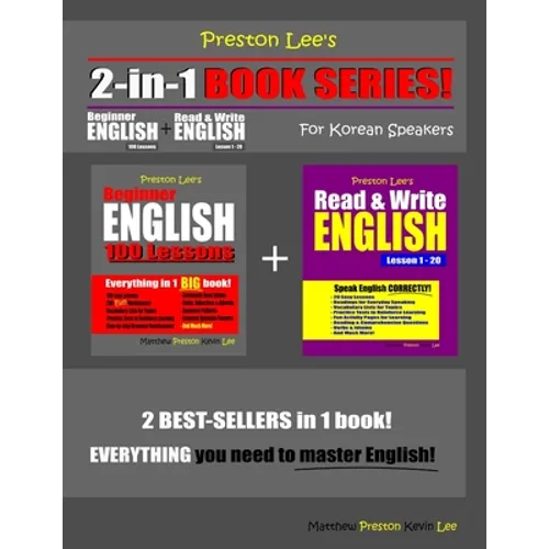 Preston Lee's 2-in-1 Book Series! Beginner English 100 Lessons & Read & Write English Lesson 1 - 20 For Korean Speakers
