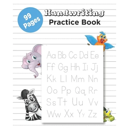 Handwriting Practice Book: 99 Pages English Handwriting Practice Book Writing Paper for letters with Lines Cursive Handwriting Paper Three lines