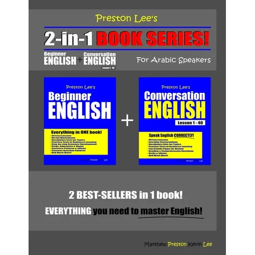 Preston Lee's 2-in-1 Book Series! Beginner English & Conversation English Lesson 1 - 40 For Arabic Speakers